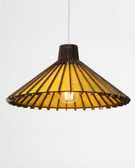 Yellow Pendant Light, 50 cm - 19.5 Inch, Living Room Light Fixture in Mid-Century Style - image 1