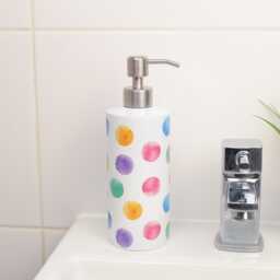 Multicoloured Polka Dots Soap Dispenser - Rainbow Home D??cor Bathroom Gifts - thumbnail 1