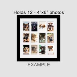 Multi Photo Picture Frame - Black Wood, Holds 12 4x6 Photos - thumbnail 3