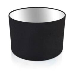 Black With Metallic Interiors Style Cylinder/Drum Lampshades Pendant Shade Table, Modern Home Interior Decor, Made in Uk, Gold, Silver - thumbnail 3