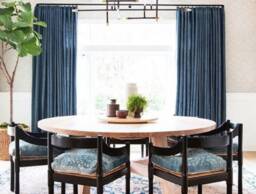 Blue Nova Blackout Curtains, Custom Curtains Self Heavy Weight, Size