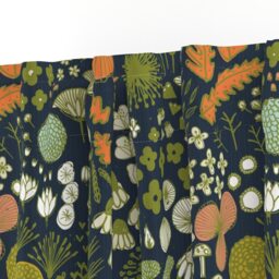 Botanical Curtain Panel - Mod Floral Greenery Foliage Bohemian Spring Garden Autumn Custom Sketchbook By Friztin - thumbnail 3