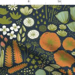 Botanical Curtain Panel - Mod Floral Greenery Foliage Bohemian Spring Garden Autumn Custom Sketchbook By Friztin - thumbnail 4