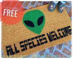 Alien Ufo Doormat Halloween Xenomorph Design - Outdoor Indoor - thumbnail 1