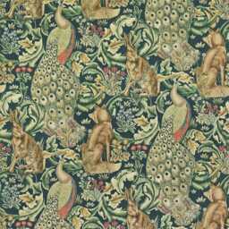 William Morris Forest Velvet Cushion Cover, Arts & Crafts Pillow, 18x18 - thumbnail 3