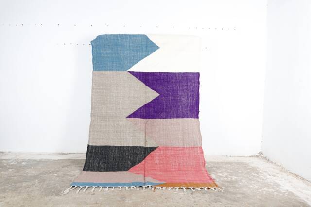 Colorful Kilim Moroccan Rug Handmade Flatweave Wool Boujad Rug - image 1