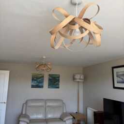 Hand Crafted Wooden Ceiling Light, Wood Pendant Lampshade, Light Shade, Handmade Lights - thumbnail 4