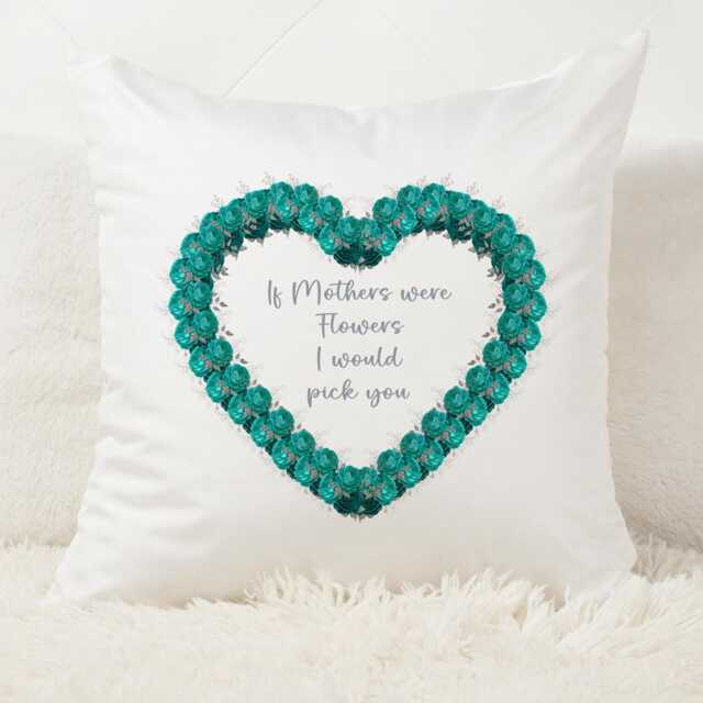 Personalised Cushion. Floral Cushion. Flower Customised Gift. Handmade. Throw Pillow. Home D??cor. Living Room Decor - image 1