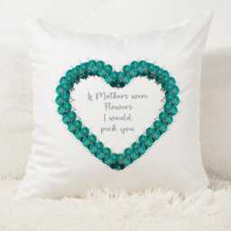 Personalised Cushion. Floral Cushion. Flower Customised Gift. Handmade. Throw Pillow. Home D??cor. Living Room Decor