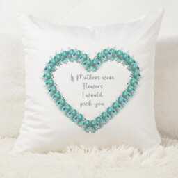 Personalised Cushion. Floral Cushion. Flower Customised Gift. Handmade. Throw Pillow. Home D??cor. Living Room Decor - thumbnail 3