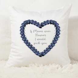 Personalised Cushion. Floral Cushion. Flower Customised Gift. Handmade. Throw Pillow. Home D??cor. Living Room Decor - thumbnail 4