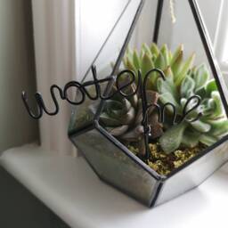 Wire Word Plant Sign Metal Marker Indoor Plants - thumbnail 2