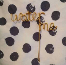 Wire Word Plant Sign Metal Marker Indoor Plants - thumbnail 1