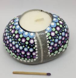 Mandalastein-Tea Light Holder Dots - thumbnail 1