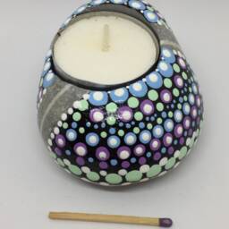 Mandalastein-Tea Light Holder Dots - thumbnail 2