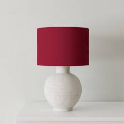 Velvet Lampshade - Cerise With White Lining, Handmade Lampshades, Table Lamp Shade, Pink - thumbnail 2