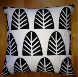 White Black Kuusipuu Pillow Cushion Case, 50x50cm, 20x20 - thumbnail 1