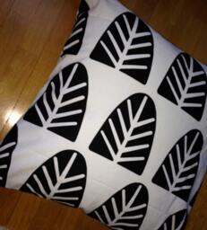 White Black Kuusipuu Pillow Cushion Case, 50x50cm, 20x20 - thumbnail 2
