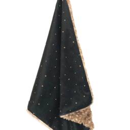 Leopard Lovey, Security Blanket, Blankie, Minky Baby Black & Gold New Gift, Star Lovey - thumbnail 2