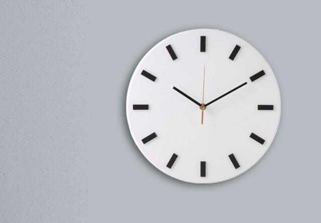 Scandi Clock - Wooden Clock, Simple, White - image 1