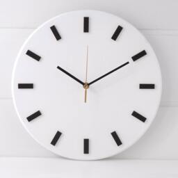 Scandi Clock - Wooden Clock, Simple, White - thumbnail 3