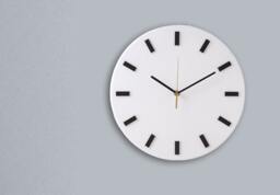 Scandi Clock - Wooden Clock, Simple, White - thumbnail 1