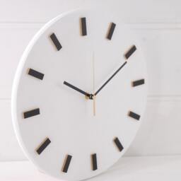 Scandi Clock - Wooden Clock, Simple, White - thumbnail 2