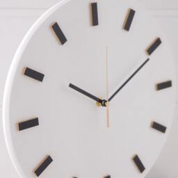 Scandi Clock - Wooden Clock, Simple, White - thumbnail 4