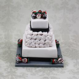 Wedding Cake Mini Replica Custom Ornament - Gift First Anniversary Newlyweds Clay Shop - thumbnail 4