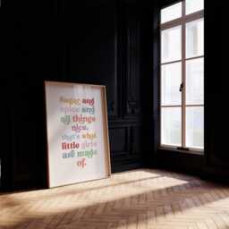 Sugar & Spice All Things Nice, Nursery Print, Kids Bedroom, Playroom Wall Art, Unframed, A1/A2/A3/A4/A5, Rhyme - thumbnail 3