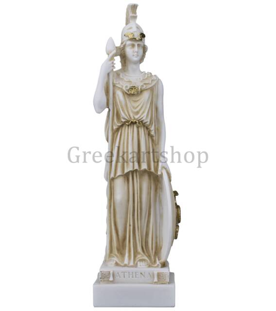 Goddess Of Wisdom Athena Minerva Statue Figure Handmade 9.8In - 25cm - image 1