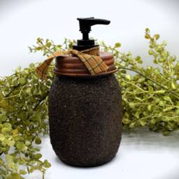Grubby Hand Soap Dispenser, Mason Jar Pump, Country Farmhouse Bathroom, Rustic Primitive Decor - thumbnail 3