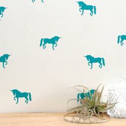 Unicorn Wall Decals Peel & Stick, 40 Stickers - Left + Right, Removable Vinyl Nursery Kids Room Bedroom Decor, 3 - thumbnail 3