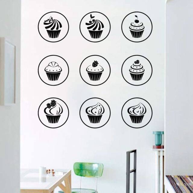 Cupcake Wall Decal Bakery Vinyl Sticker 1193 - image 1