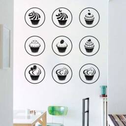 Cupcake Wall Decal Bakery Vinyl Sticker 1193 - thumbnail 1