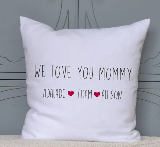 Mothers Day Pillow For Mommy From Her Children, Mom Personalized Pillow, Gift - image 1