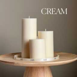 Soy Blend Pillar Candle Set Minimalist Table Decor - thumbnail 3