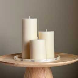 Soy Blend Pillar Candle Set Minimalist Table Decor - thumbnail 1