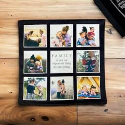 Personalized Family Photo Collage Cushion Cover Custom Quote Pillow - thumbnail 3