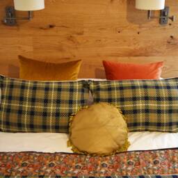 Cushion Cover 45x70 - Handmade in France Checkered Woven Cotton - thumbnail 2