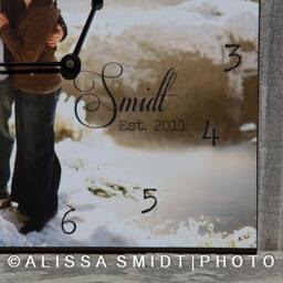Custom Photo Clock Created With Your Photograph - Wall Clock, Desk Hanging Wedding Gift Christmas - thumbnail 4