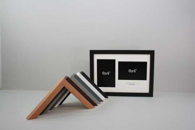 Personalised Wooden Multi Aperture Photo Frame. Holds Two 6x4 - image 1