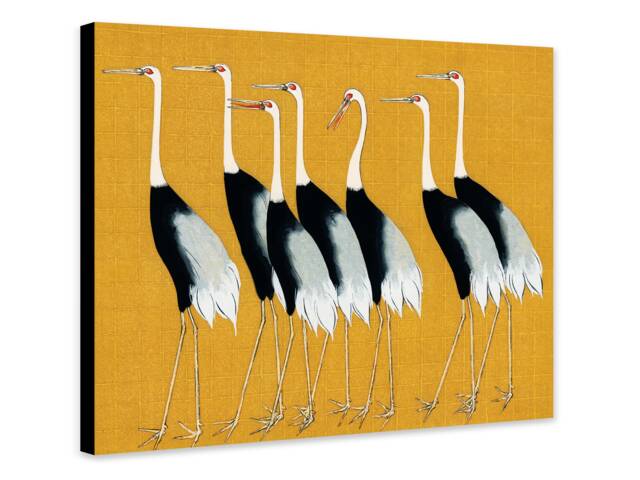 Japanese Red Crown Cranes Art - Ogata Korin Fine Canvas Or Print - image 1