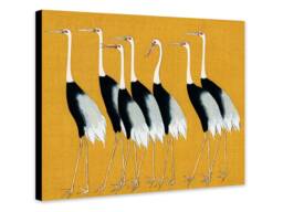 Japanese Red Crown Cranes Art - Ogata Korin Fine Canvas Or Print - thumbnail 1