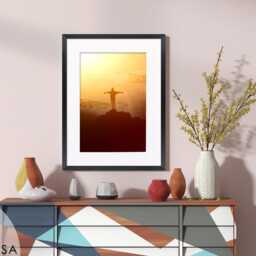 Handmade Thin 20mm Photo Frame With White Mount - 11 Colours A2 A3 A4 A5 Modern Wall D??cor Sleek Home Office Display - thumbnail 4