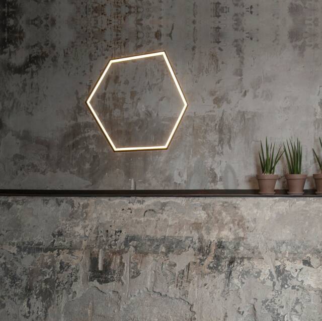 Geometric Pendant Lamp, Led Lighting, Ceiling Modern Hanging Light Fixture, Industrial Minimalist Light, Sculptural - image 1