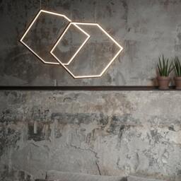 Geometric Pendant Lamp, Led Lighting, Ceiling Modern Hanging Light Fixture, Industrial Minimalist Light, Sculptural - thumbnail 4