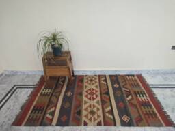 5x7 Ft Handmade Traditional Bohemian Rug, Wool Kilim Rug For Home & Living Room