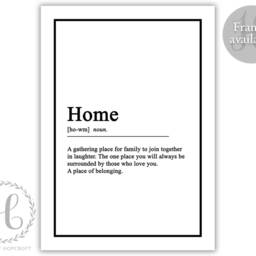 Home Definition Wall Print - Framed Print, Poster Home Decor Gift A5 A4 A3 - thumbnail 3