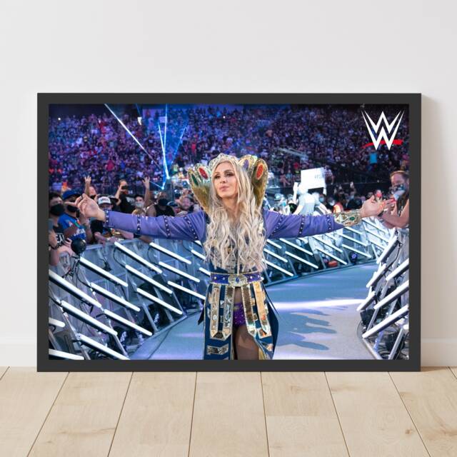 Wwe Print - Charlotte Flair Entrance Poster Wrestling Wall Art - image 1